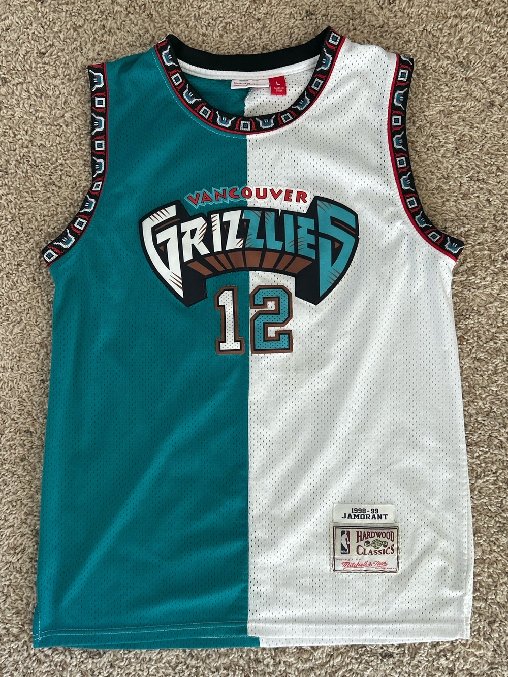 Vancouver Grizzlies Hardwood Classics Ja Morant Teal/White Jersey